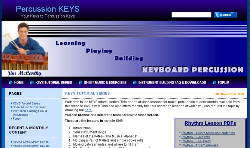 video lessons for tuned percussion and mallet percussion and percussion keyboards