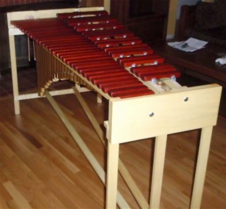 Kevin's home built marimba