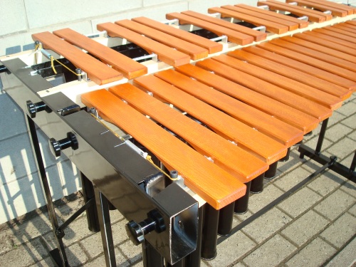 DIY steel frame marimba