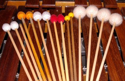 Hand-made marimba and vibraphone mallets